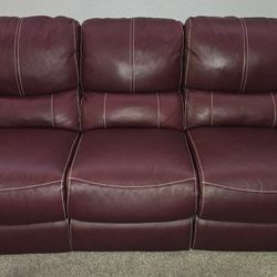 Leather Recliner Sofa And Love Seat  ( Moving Sale))