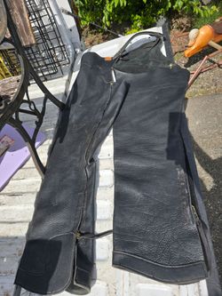 Black Leather Chaps