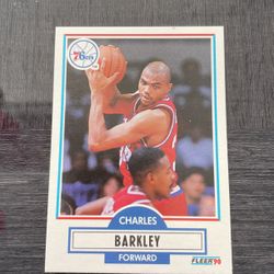1990 Fleer Charles Barkley BB Card 