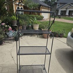 Beautiful Wrought  Iron Etagere Stand Shelf 