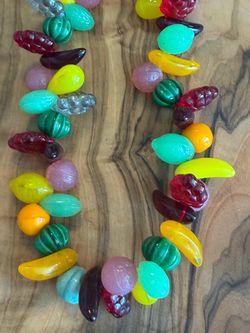 Italian glass beaded necklace