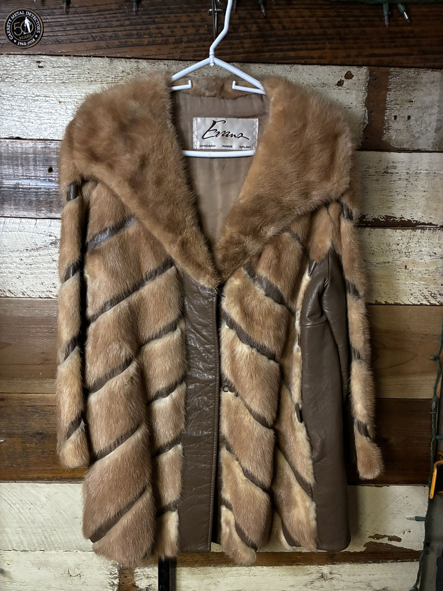 Vintage Evan’s Chicago Paris Milan Mink And Leather Coat