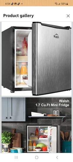 Walsh Compact Refrigerator, Single Door Mini Fridge, Energy Efficient, Adjustable Mechanical Thermostat with Chiller, Reversible Doors and Leveling Fr