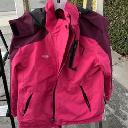 Wantdo Kid's Size 10-12 Purple and Pink Rain Jacket