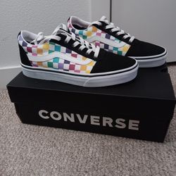 Vans Checkered Rainbow Shoes
