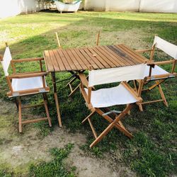 Vintage Roll Up Picnic Table And Chairs 