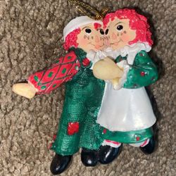 Vintage 1998 Raggedy Ann And Andy Ornament 