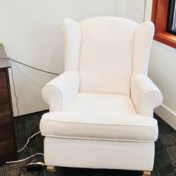 Pottery Barn Wingback Rocking Chair, Lightly used in New excellent condition. Originally over $1300