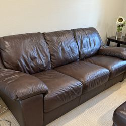 Leather Macys Sofa 