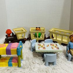 Vintage Doll House Furniture/Wobble Train