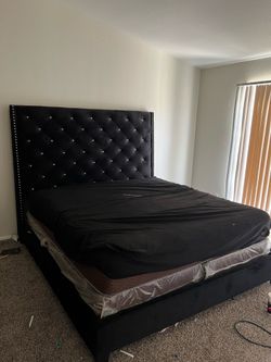 Black king bed
