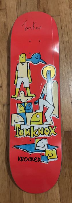 Signed Tom Knox Debut Pro Deck 8.5” Krooked Skateboard Deck – Mint/Unused