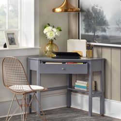 (New)  Grey Corner Desk with drawer and underneath storage