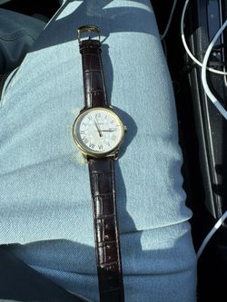 VERSACE Quartz White Dial Brown Leather Men's Watch