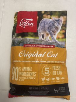 Orijen - High Protein Cat & Kitten Food, Grain Free, Premium Animal Ingredient, Dry Cat Food, Orange 12 lbs 5.4 kg, Never Opened
