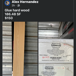 Glue hard wood flooring