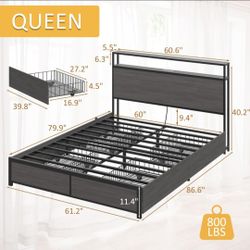 Queen sized bed frame still in the box