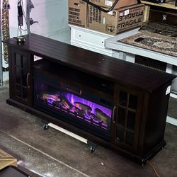 72” Electric Fireplace Mantle