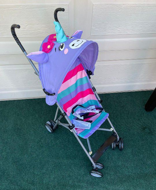 BRAND NEW IN BOX UNICORN

COMFORT HEIGHT TODDLER

STROLLER WITH CANΟΡΥ