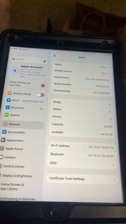 Apple iPad with WiFi and cellular capt