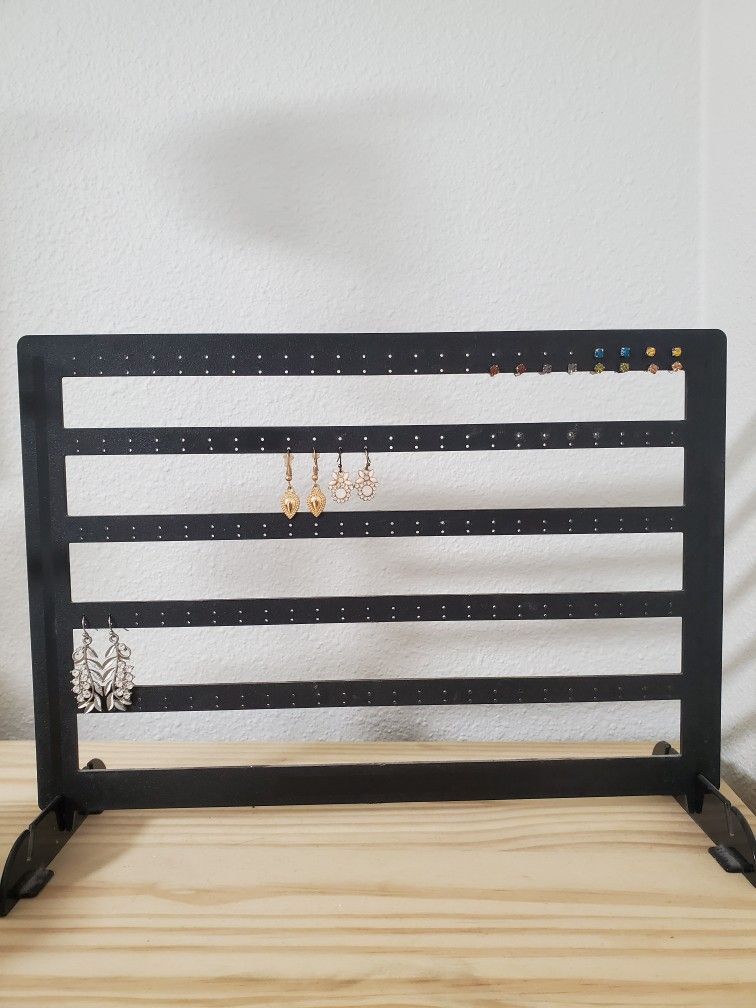 Black, Earring Display: Plastic, 9.5 x 13.25 Inches

