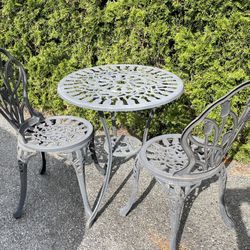 Outdoor Patio Bistro Table And 2 Chairs