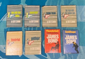 Vintage Ian Fleming James Bond Hardcover Set (8 Books)
