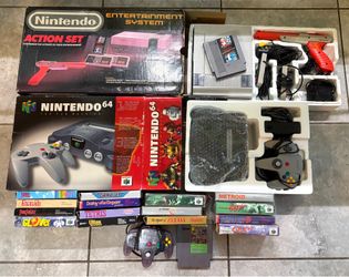 Vintage Nintendo Collection — NES & N64 Complete Lot (CIB Games, Consoles, Accessories)