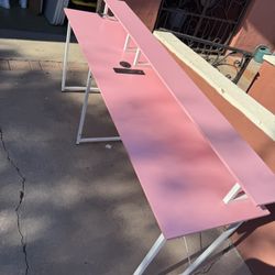 Pink Desk Either Straight Or L Shaped 