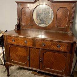 Antique Sideboard with Mirror