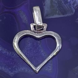 $40 Silver Heart Charm Pendant 