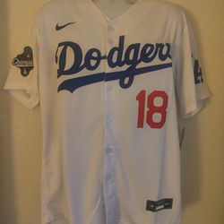 New Men's Dodgers Yamamoto World series championship patch White Jersey Stitched