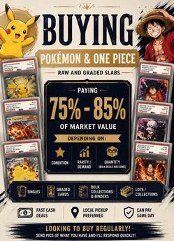 Buying Pokemon and One Piece ‼️