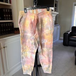 Old Navy Mid-Rise Tie-Dyed Logo-Graphic Sweatpants Medium