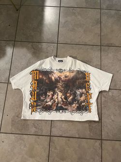 Maur Dept Graphic Cropped T-Shirt White