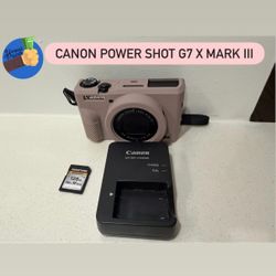 Canon PowerShot G7 X Mark III | 128GB SD Card + Charger + Protective Cover | Great Condition📸