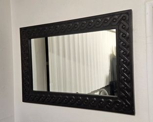 Wall Mirror With Carved Wood Frame