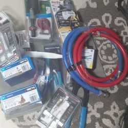 Plumbing Fixtures, Tools, Water Lines PEX, And Small Hand Tool Packs Cremps