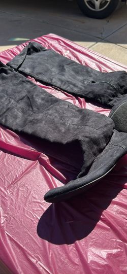 Black Suede Over-the-Knee Boots