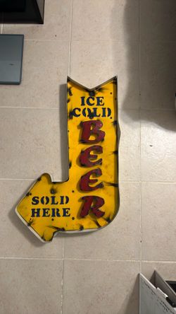 Ice cold beer sign