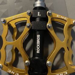 Mountain Bike Pedal RockBros Gold New