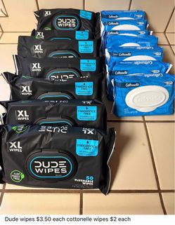 Flushable wipes