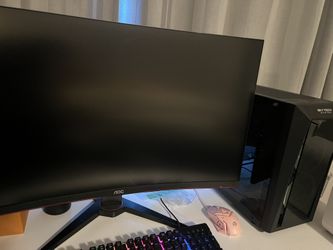 Skytech Gaming Computer With AOC curved Gaming Monitor