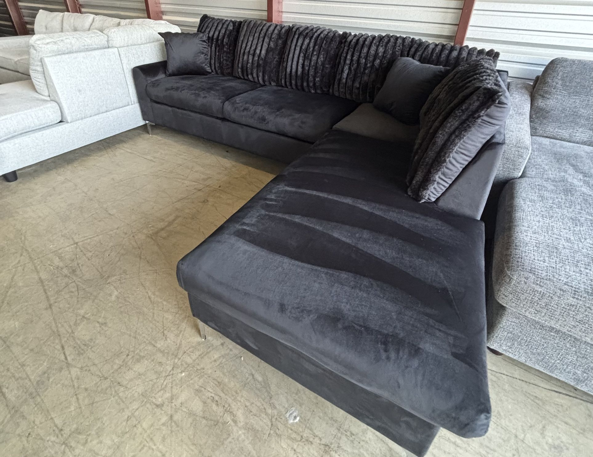 Brand New Corduroy Sectional Couch Delivery Available