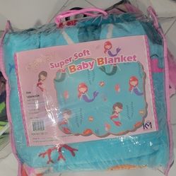 Baby Sherpa Blanket 1 Pc / Mermaids