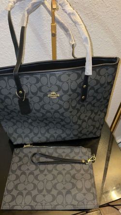Coach Signature Tote Bag with Wristlet