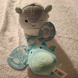 Squishmallows  Arilla  And Theotto 3.5" Plush Clip Cthulhu Kellytoy