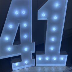 4 ft Light Up Marquee Numbers 4 & 1 (Set Only)