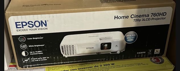 Home Cinema 760HD 720p 3LCD Projector - White