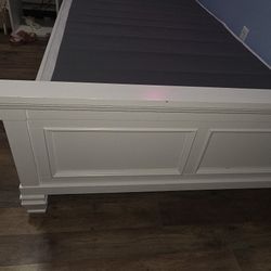 Bed Frame + box Spring + Night Stand + New Matress